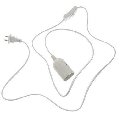 Light Bulb Plug in Socket Chandelier Bulbs Pendant Lights Plastic Hanging Cord with Accessories Lamp Holder Wire Pvc