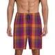 thumbnail image 1 of Fotbe Orange and Purple Plaid Pantalones Cortos de Pijama para Hombre, Ropa de Dormir, Pantalones de Pijama Cortos para Hombre-3X-Large, 1 of 6
