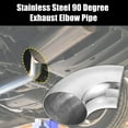 thumbnail image 2 of Unique Bargains 2pcs OD 4.5 Inch 90 Degree SS304 Stainless Steel Bend Tube Car Exhaust Elbow Pipe 0.06" Wall Thickness, 2 of 6
