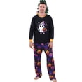 thumbnail image 2 of Yuaguia Black Matching Family Halloween Pajamas Sets, Long Sleeve Cute Ghost Print Tops, Colorful Pumpkin Pants Festive Sleepwear for Women, Men, Kids, Baby, Toddler, 2 of 5
