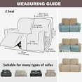 thumbnail image 4 of CHOK Housse Extensible pour Fauteuil Inclinable en Seersucker 2024 4 Pcs style Campagnard Fauteuil Inclinable Housse de Protection Simple pour Meubles de Maison Lavable Durable 1 Place/amande, 4 of 7