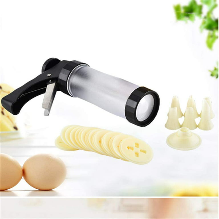Pastry press - Pastry Accessory - Cookie syringe and filling syringe with  16 stencils and 6 nozzles 