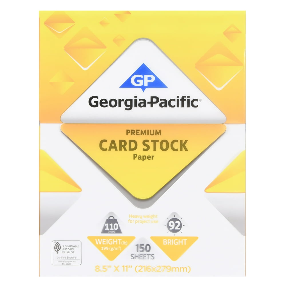White Cardstock Paper, 8.5" x 11", 110 lb, 150 Sheets