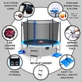 thumbnail image 2 of TruJump 14 FT ULTIMATE MULTIPLAY Heavy Duty Outdoor Trampoline with Dunk Zone Basketball Hoop system, Safety Enclosure Net, Electron Shooter, Water Anchor, Flashlite Zone and Phone Pouch, ASTM, 2 of 9