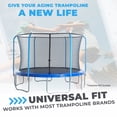 thumbnail image 2 of Plexalife Trampoline Safety Enclosure Set including Trampoline Net, 6 Curved Trampoline Poles (with 6 pole caps), Trampoline Pole Foam Sleeves - Fits 14ft Round Trampoline Frame, 2 of 10