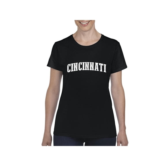 MmF - Women's T-Shirt Short Sleeve, up to Women Size 3XL - Cincinnati