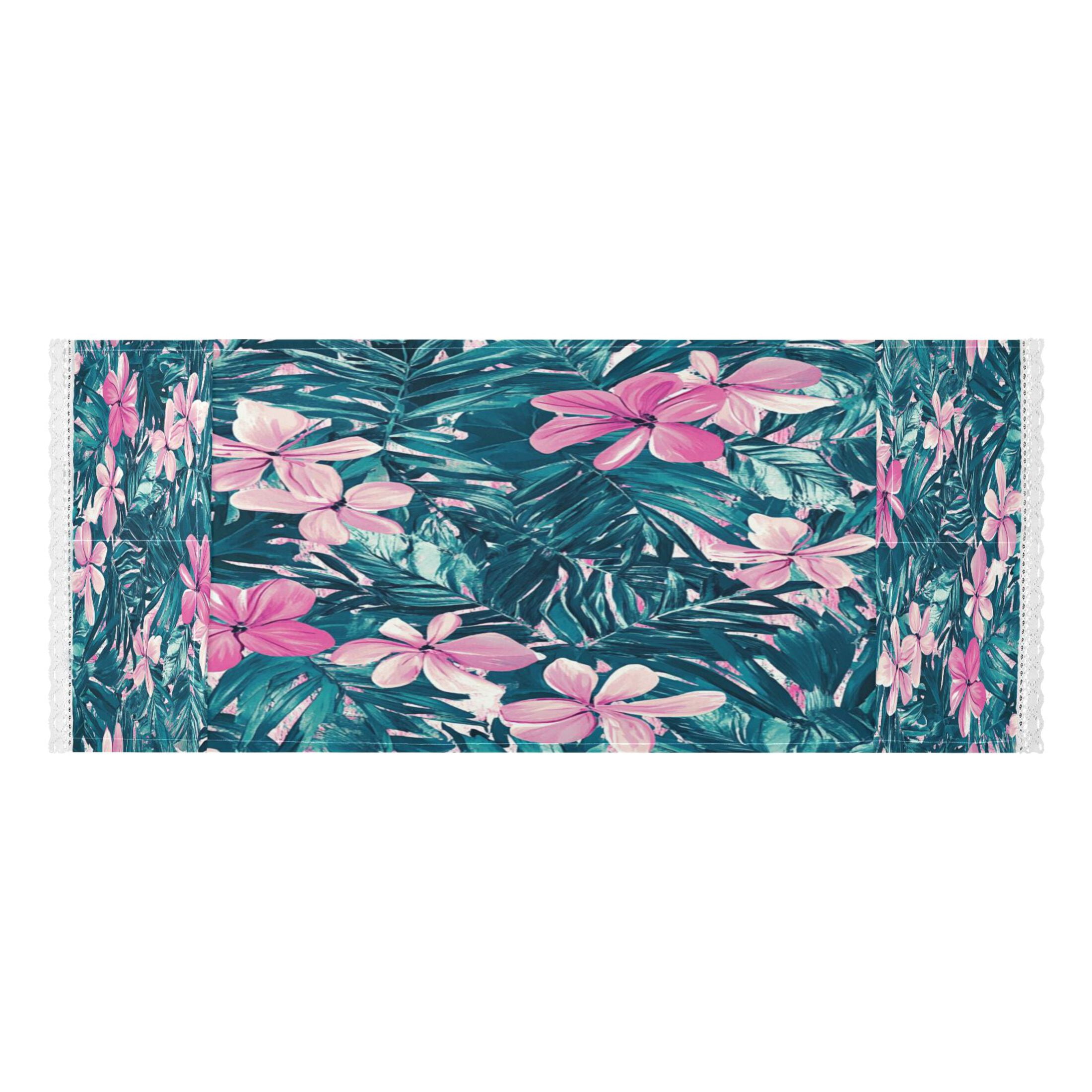 Pink FlowerWasher and Dryer Covers Dust-Proof and Oil Resistant Fridge Cover with 4 Storage Pockets Washing Machine Top Cover for Laundry Kitchen Home 51.2 x 22 In