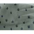 thumbnail image 4 of oneOone Georgette Viscose Fabric Finger Sign Symbol Printed Fabric 1 Yard 42 Inch Wide, 4 of 4