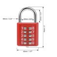 thumbnail image 2 of Uxcell 10-Digit Combination Padlock Push Button Lock, for Locker Cabinet Red, 2 of 5