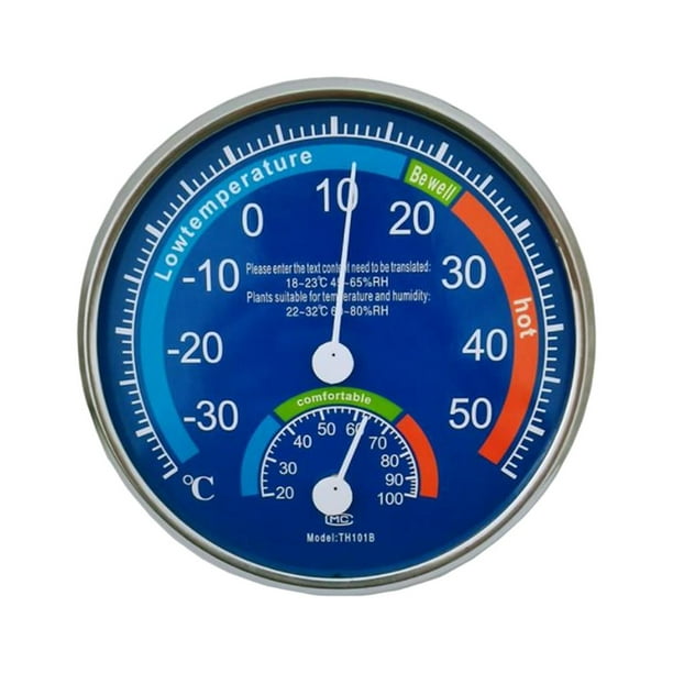 Medidor de temperatura y humedad para el hogar, control del clima ambiental, resistente al calor Azul