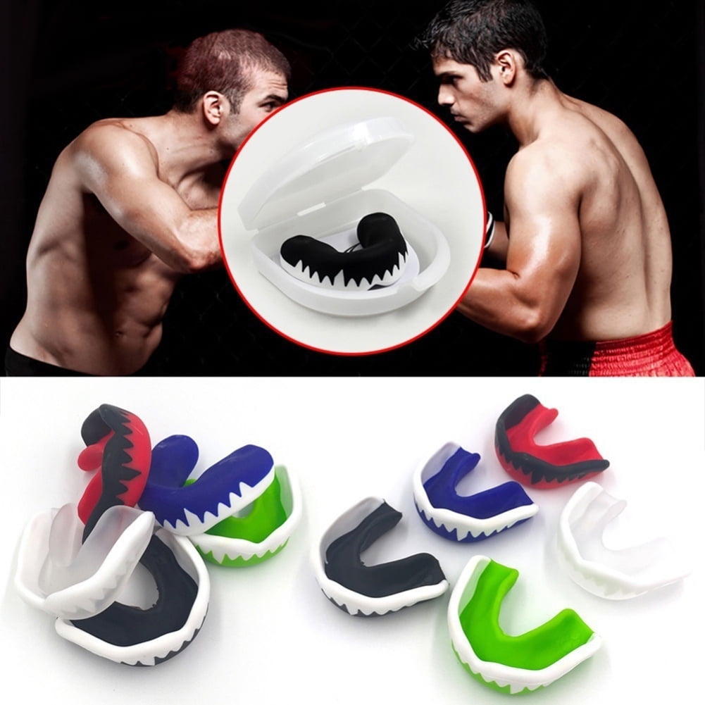 Mouthguard Boil Bite Teeth Gum Shield Boxing Mouth Guard for MMA Rugby White 