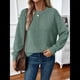 thumbnail image 4 of Suéteres de Mujer de Otoño, Informales, de Larga, Ligeros, de Gran Tamaño, Tipo Pulóver Verde S, 4 of 7