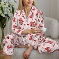 thumbnail image 6 of Kdxio Valentine's Day gnome Women's Pajama Sets Long Sleeve Button Down Sleepwear Nightwear Soft Pjs Lounge Sets(S-XXL)-Large, 6 of 7