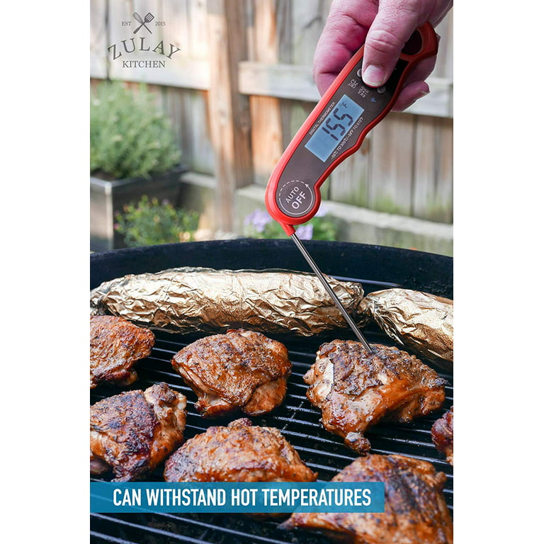 Kizen Ultrafast Read Black and Red Digital Meat Thermometer