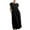 Black, variant on WREESH Womens Summer Casual Loose Maxi Dress Cotton Linen Solid Sleeveless Round-Neck Retro Long Dress Black