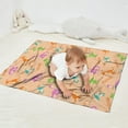thumbnail image 2 of Orange Dinosaurs Text Pattern Blanket,Comfortable Soft Lamb Wool Throw Blanket,All Season,Warm Lightweight Blankets for Sofa Bed Couch Living Room Chair,30"x40", 2 of 4