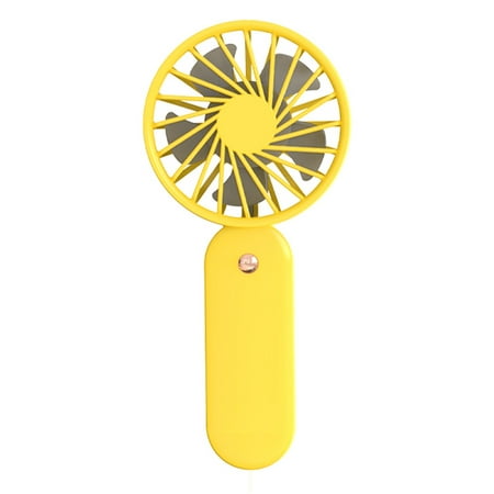 

Mini Handheld Fan Portable Pocket Fan USB Fan with Rechargeable Battery and 3 Speeds for Travel Home Office School and Outdoor Yellow