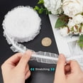 thumbnail image 3 of 10Yds Elastic Stretch Lace Trim 1 Inch White Double Ruffle Pleated Satin Organza Gathered Mesh Chiffon Lace Edge Fringe Trimmings Ribbon Appliques Patches for Dress Wedding Collars Decor, 3 of 9