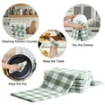 thumbnail image 6 of 6-Pack 100% Cotton Absorbent Kitchen Towels Buffalo Pattern Green, 6 of 8