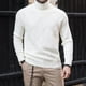 thumbnail image 2 of Gibobby Suéter cuello de tortuga hombre Suéter de cuello alto para hombre, casual, ajustado, básico, de punto, cuello de tortuga(Blanco,G), 2 of 3