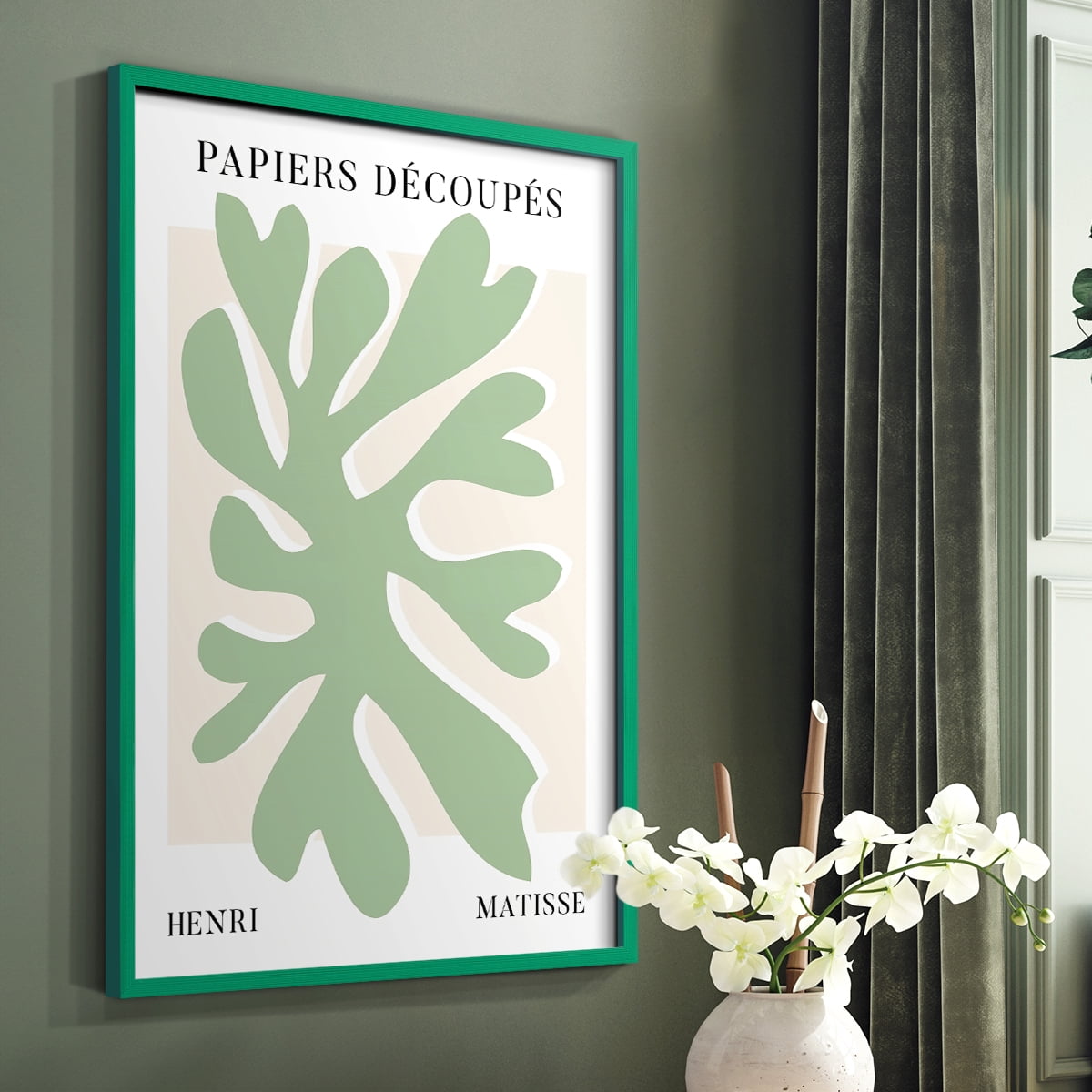 Matisse CV Framed Print in Green Solid Wood 8 x 10 Framed Print