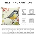 thumbnail image 6 of Nawypu Oil Painting Flowers and Birds Pillow Covers , Cushion Case Outdoor Sofa Throw Pillows Cover for Couch Living Room Bed Indoors Home Decor White, 6 of 6