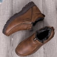 thumbnail image 6 of Men Shoes Winter Snow Boots Cotton-padded Slip on Casual Warm Walking Sneakers House Shoes, 6 of 14