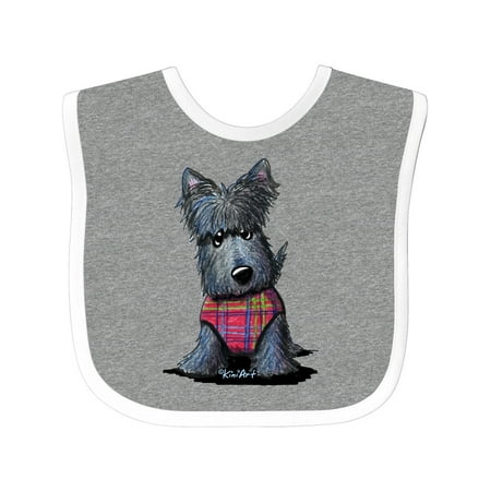 

Inktastic Scottie Dog in Plaid Gift Baby Boy or Baby Girl Bib