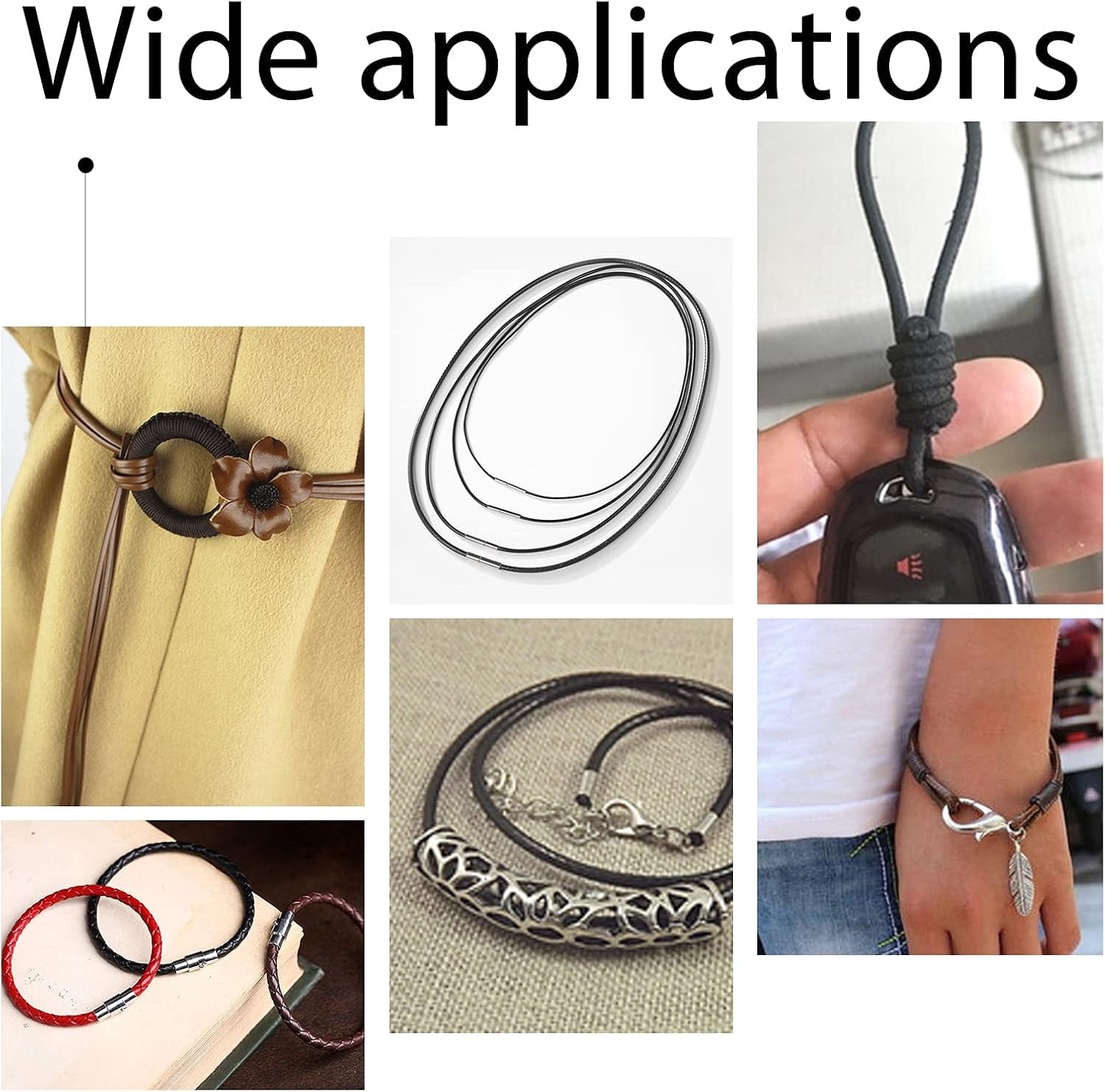 100m SaddleBrown Cowhide Leather Cord Round Leather Jewelry Cord for Jewelry DIY Making 1mm