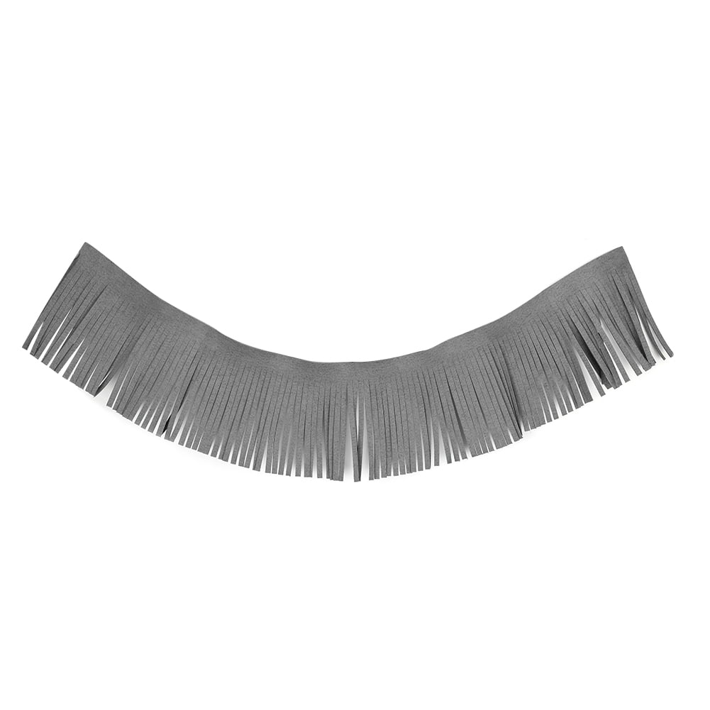 2pc Motorcycle Saddlebag Fringe Trim | 70cm Black Artificial Leather Tassels For Retro Bike Style