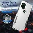 thumbnail image 3 of NIFFPD Moto G Stylus 5G 2021 Case with Screen Protector Shockproof Protective for Motorola Moto G Stylus 5G 2021 White&Gray, 3 of 7