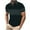 Black, variant on Men's Summer Fashion Print Shirts Lapel Button Short Sleeve Loose Tops Athletic Workout Golf T-Shirt L