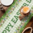 thumbnail image 3 of Easter Bunny Table Runner 72 Inches, Spring Trucks Easter Eggs Floral Green Plaid Bed Runner Dresser Scarves Tabletop for Indoor Outdoor Parties/Ceremony/Banquet, 16" x 72", 3 of 8