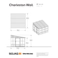 thumbnail image 4 of Sojag 10 x 10 x 8 ft Dark Grey Charleston Wall-Mounted Solarium, 4 of 11
