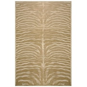 Sofra Transitional Chenille Tiger Rug, Latte Tan, 7ft-6in x 10ft-6in Area Rug