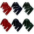 thumbnail image 2 of Gran oferta, conjuntos de pijamas rojos para la familia, pijamas navideños para bebés y niñas, pijamas cálidos de terciopelo dorado para niños, ropa de vestir para niños, pijamas para niños pequeños, 2 of 4