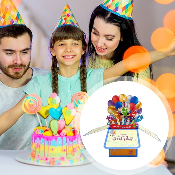 Pnellth Happy Birthday Greeting Card with Light Candle Music