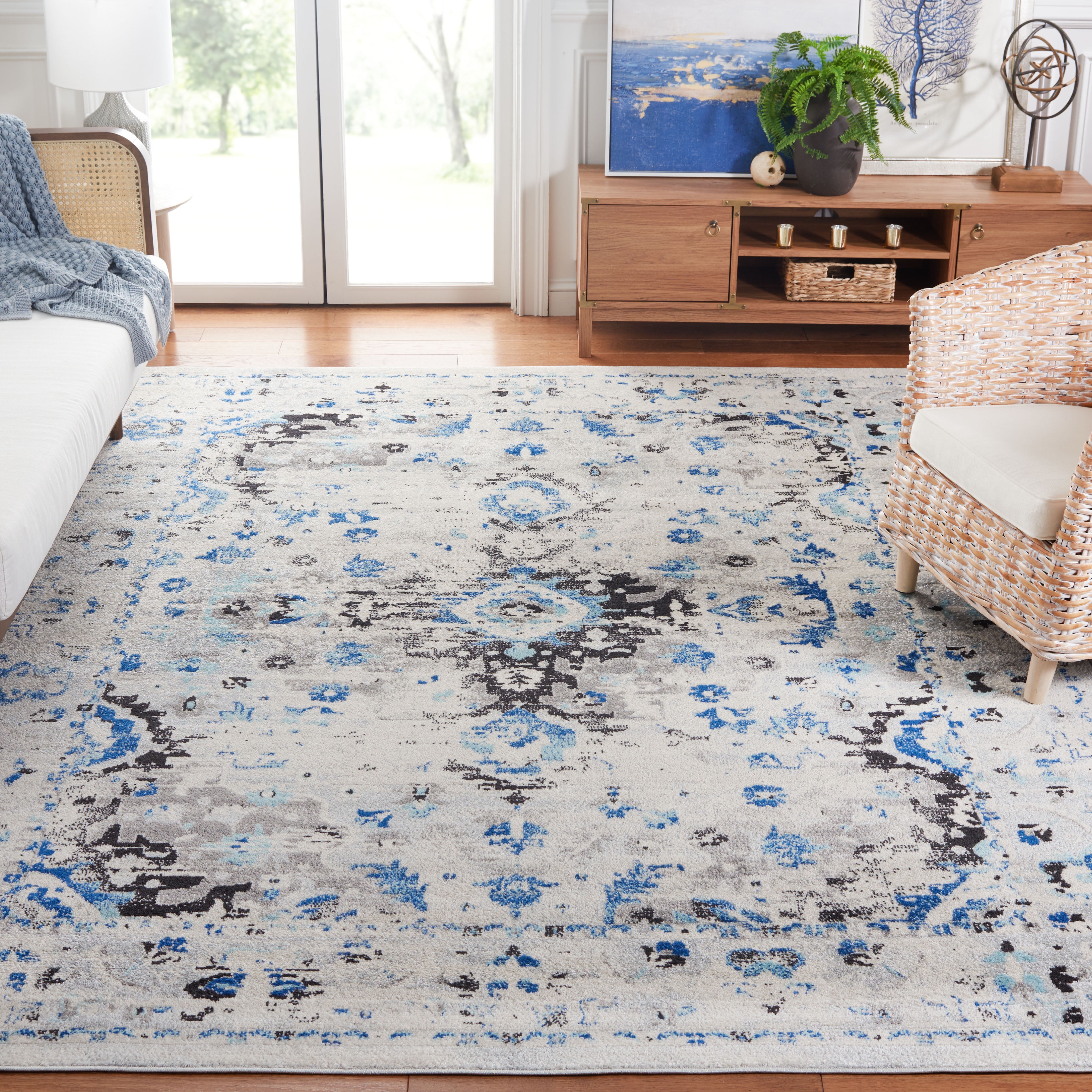 Safavieh Madison Caden Oriental Area Rug, Ivory/Blue, 8' x 10'