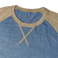 thumbnail image 7 of WIZUTIZ Men's Long Sleeve T-Shirt Color Block Raglan Sleeve Pullover Round Neck Stretchy Casual Top Polyester Viscose Spandex for Daily Outdoor Sports Wear Mens Fashion, 7 of 7