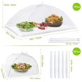 thumbnail image 2 of Foldable Fruit Fly Protection Cover for Food, 2 Sizes Reusable Insect Net with Stainless Steel Frame & Wide Lace Border, 2 of 5