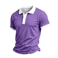 thumbnail image 6 of UDAUDU Mens Short Sleeve Polo Shirts Casual Slim Fit Basic Shirt Top Classic Collared T Shirt 3-Button Golf Shirt Casual Work Outdoor Gym Tee 2XL, 6 of 8