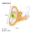 thumbnail image 1 of Bague en Acier Inoxydable Réglable avec Design de Fleurs Eternity Rétro Littéraire Plaqué Or 18K pour Femmes Cadeau JDRW2403022, 1 of 6