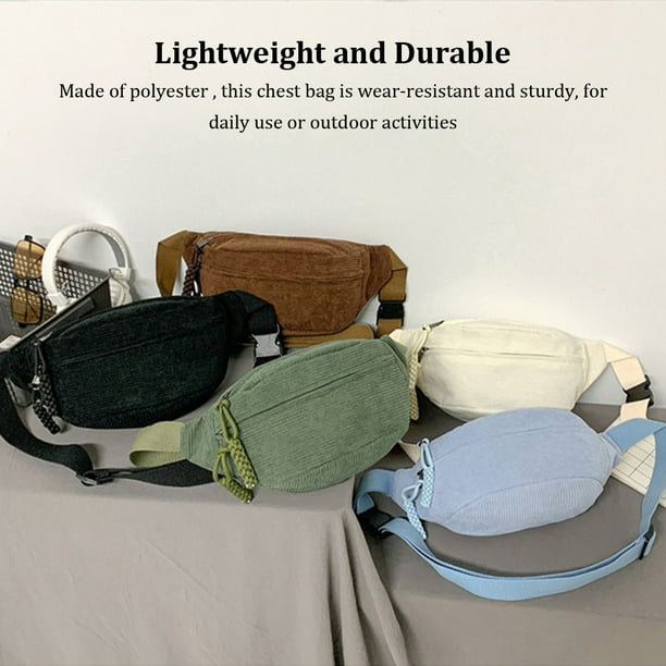Qarigey Rinonera ligera con transpirable para bolso de hombro manos libres rinonera bolso de pecho rinonera Bolsas de mensajero y de hombro Marron