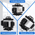 thumbnail image 5 of Nivel Láser 16 Líneas Con 2 Baterías Y Control Remoto 360° BOWOSHEN, 4D Nivelador Láser Autonivelante Con Líneas De Horizontales Verticales Verde Cruzada, 5 of 5