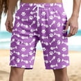 thumbnail image 5 of KHONTS DIY Gift for Men Customized Swim Trunks Personalized Quick Dry Swimwear Board Shorts with Face Light Purple XL, 5 of 9
