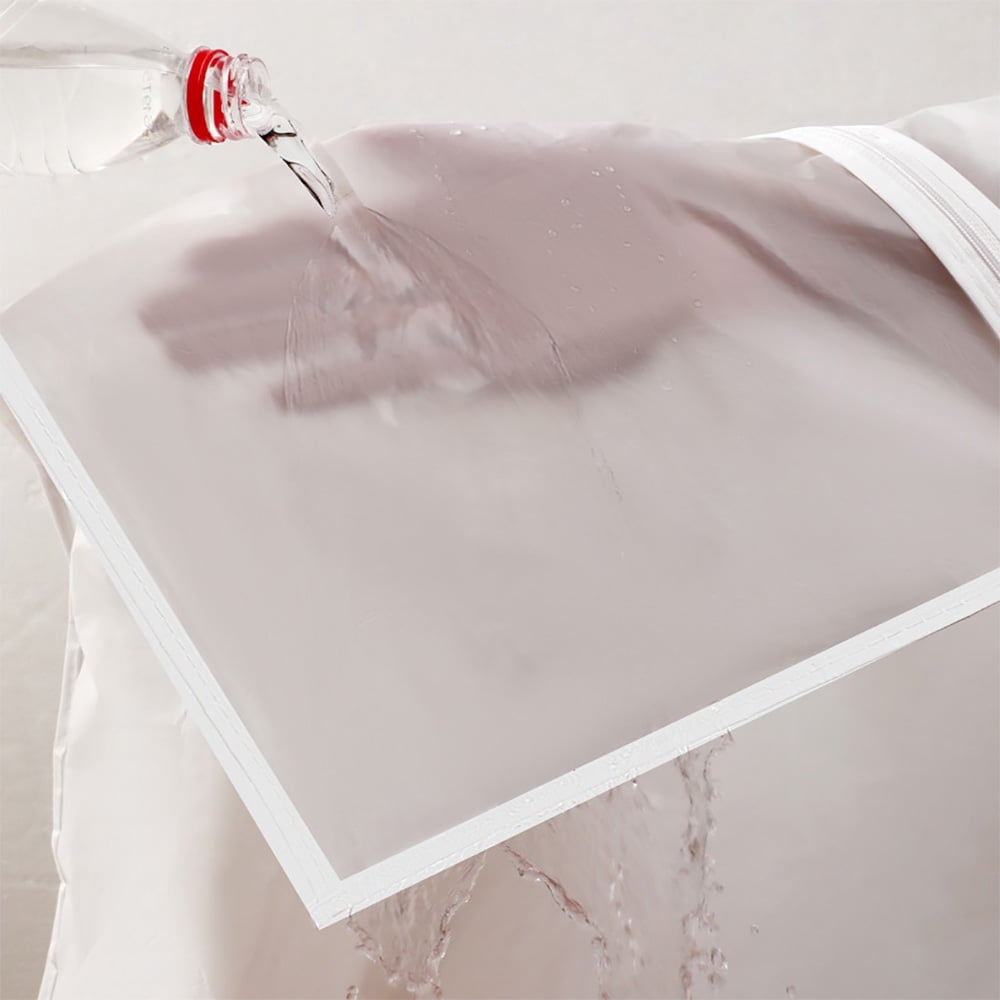 O2frepak Garment Bags 3Packs 24" x 40" and 2Packs 24" x 47" Translucent Hanging Cloths Garment Full Zipper Bags for Dress Suits