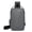 Gray, variant on Anti-Theft Crossbody Sling Backpack Bag for Men Hard Shell with USB, Large Capacity Shoulder Pack Lock Waterproof Single Strap for Travel Hiking