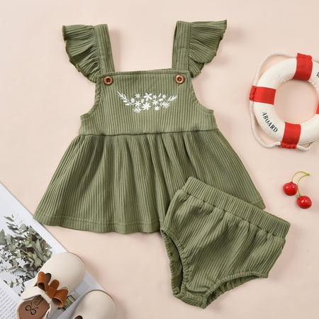 

BONIXOOM Girls Shorts Newborn Set Mid Waist Party Travel Soft Solid Active Fit Comfort Waist None Standard Shorts Army Green