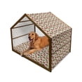 thumbnail image 1 of Spring Pet House, Redcurrant Branches with Leaves Grape Harvest Agriculture Fruit Illustration, Outdoor & Indoor Portable Dog Kennel with Pillow and Cover, 5 Sizes, Fern Green Ruby, by Ambesonne, 1 of 4