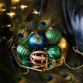 thumbnail image 6 of Valery Madelyn 16ct 3.15" Christmas Ball Ornaments, Peacock Green Purple Blue Shatterproof Ornaments for Party Decor, 6 of 8